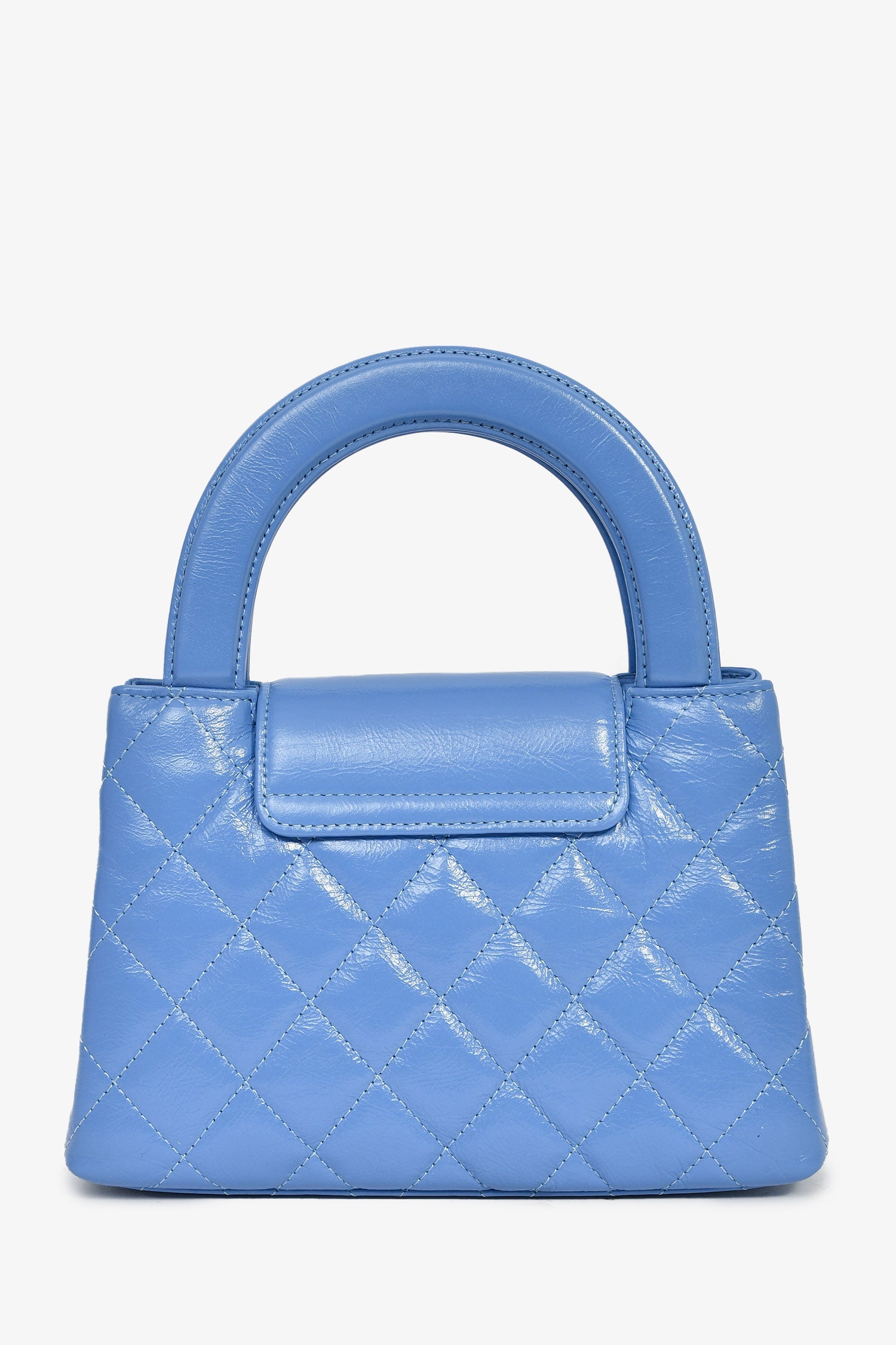 Pre-Loved Chanel™ 2024 Periwinkle Blue Mini Kelly Top Handle