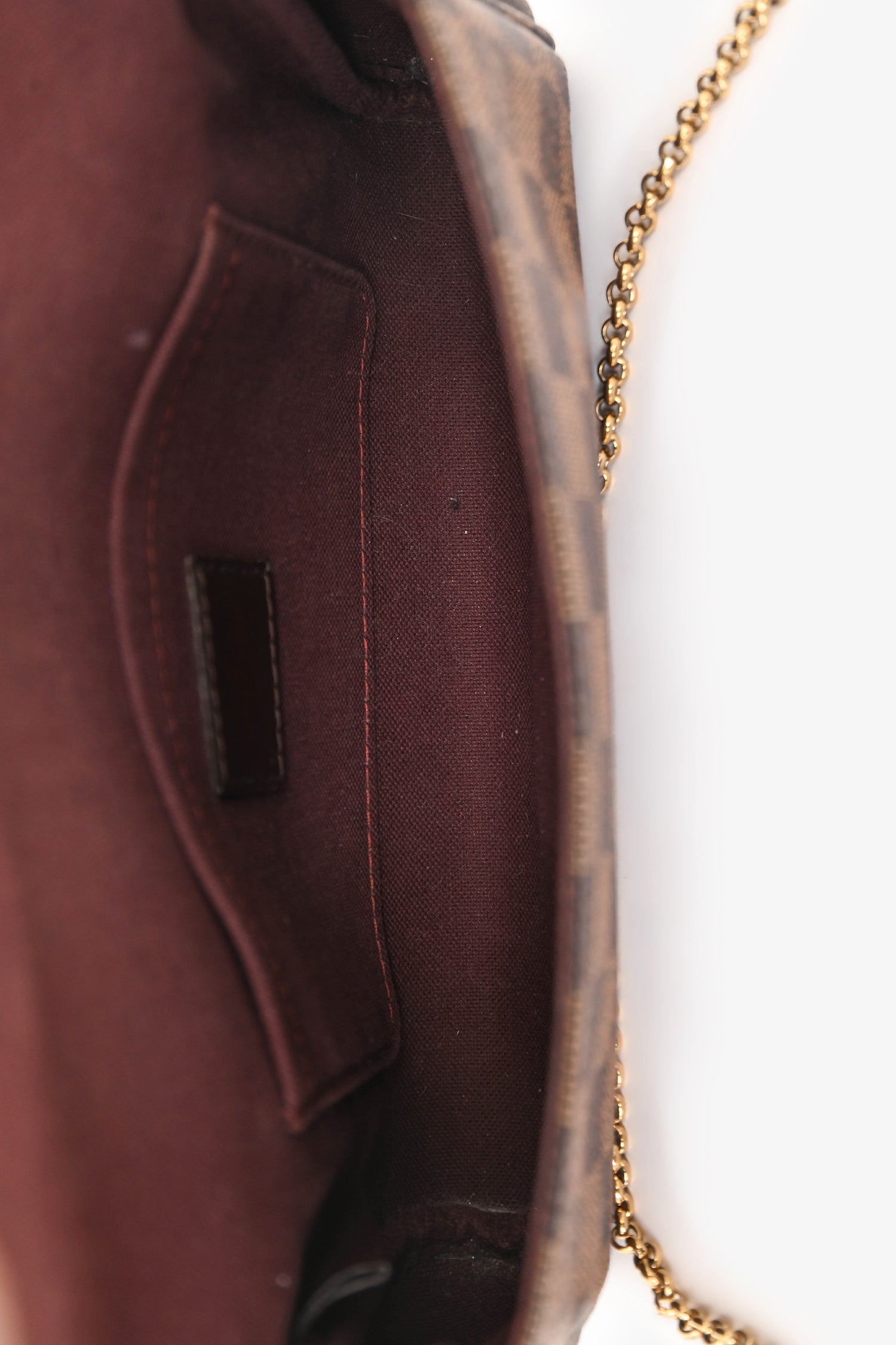 Louis Vuitton 2014 Damier Ebene Eva Pochette With Strap