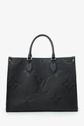 Louis Vuitton Black Monogram Empreinte Leather OnTheGo MM