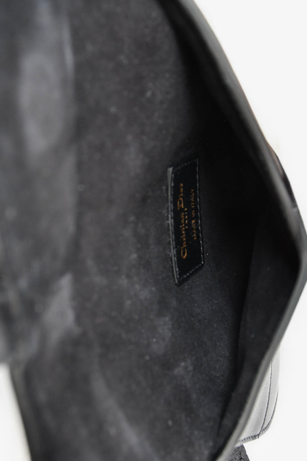 Christian Dior 2019 Black Leather Saddle Belt Bag