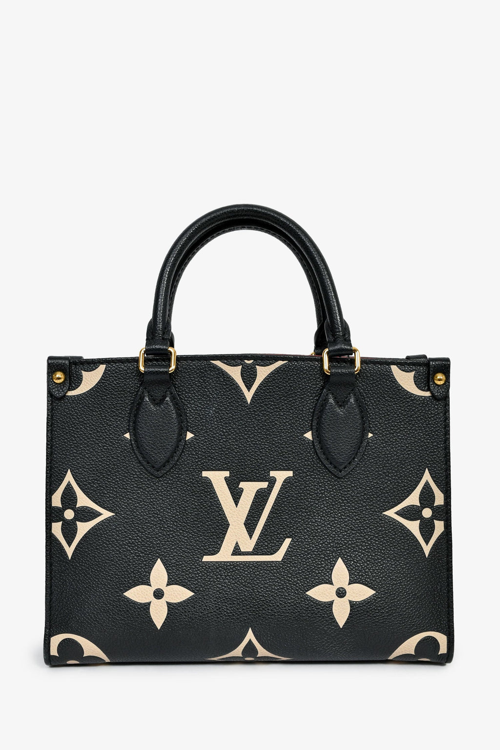 Louis Vuitton Black/Cream Leather Monogram Empreinte OnTheGo PM With Strap