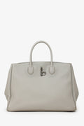 Burberry Taupe Leather Small Rocking Horse Tote Bag