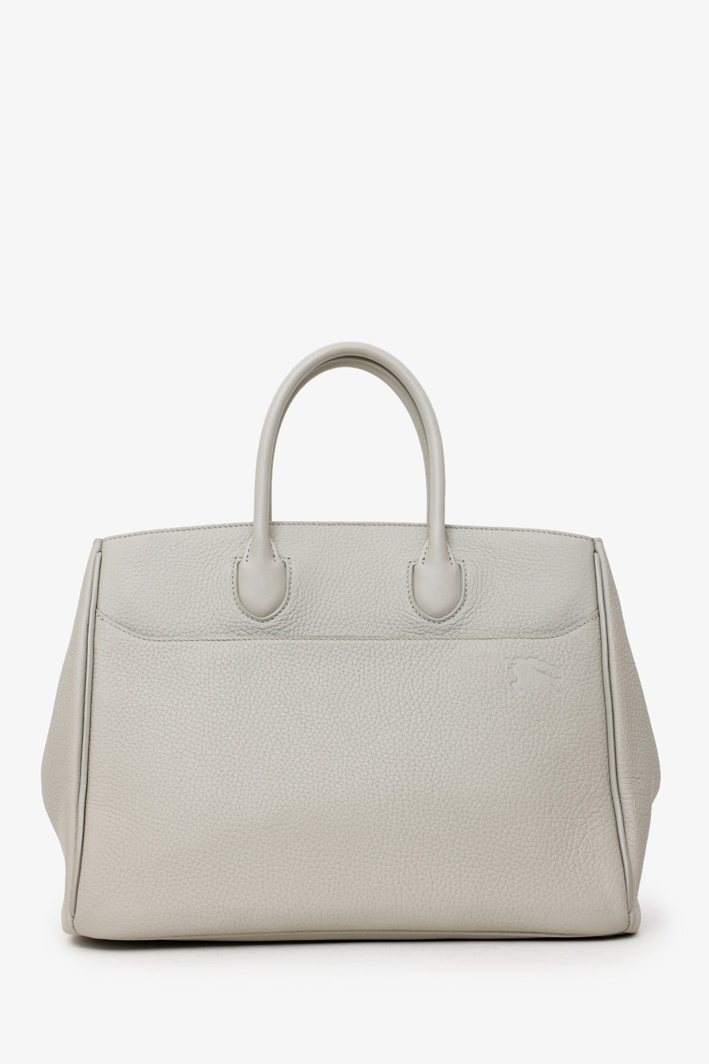 Burberry Taupe Leather Small Rocking Horse Tote Bag