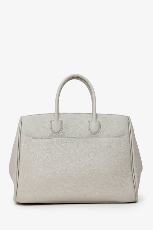 Burberry Taupe Leather Small Rocking Horse Tote Bag