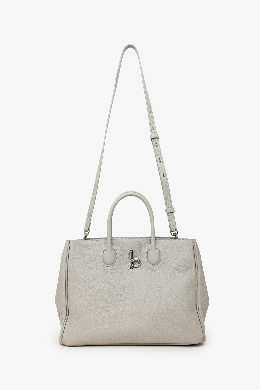 Burberry Taupe Leather Small Rocking Horse Tote Bag