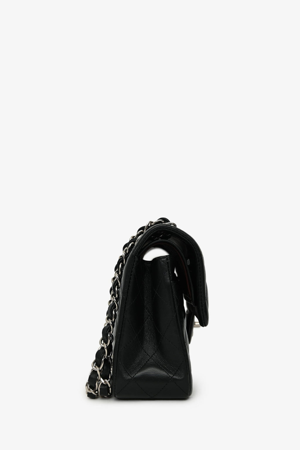 Pre-Loved Chanel™ 2018 Black Lambskin Leather Small Classic Double Flap