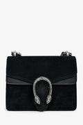 Gucci Black Suede Mini Dionysus Chain Shoulder Bag