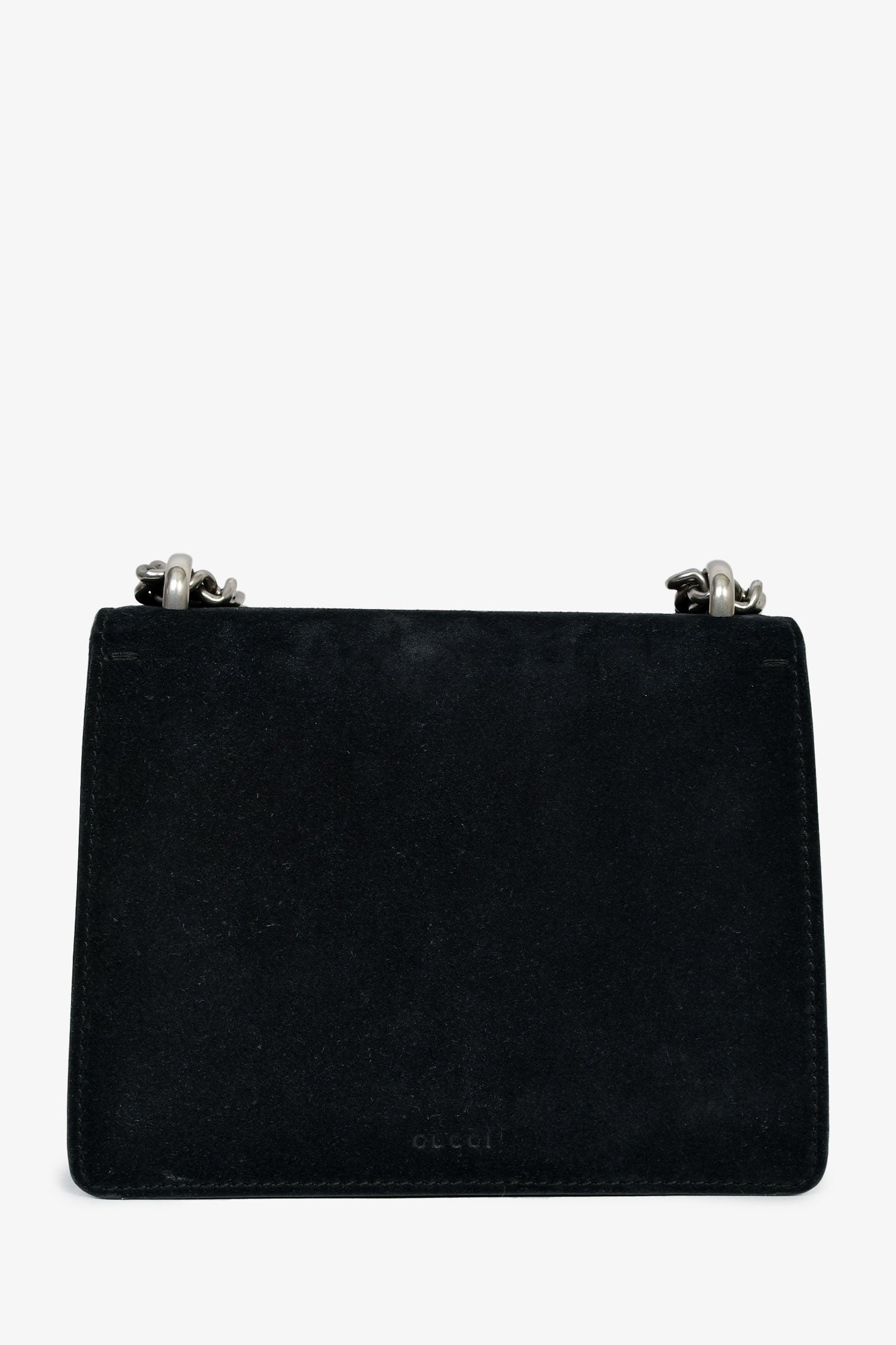Gucci Black Suede Mini Dionysus Chain Shoulder Bag