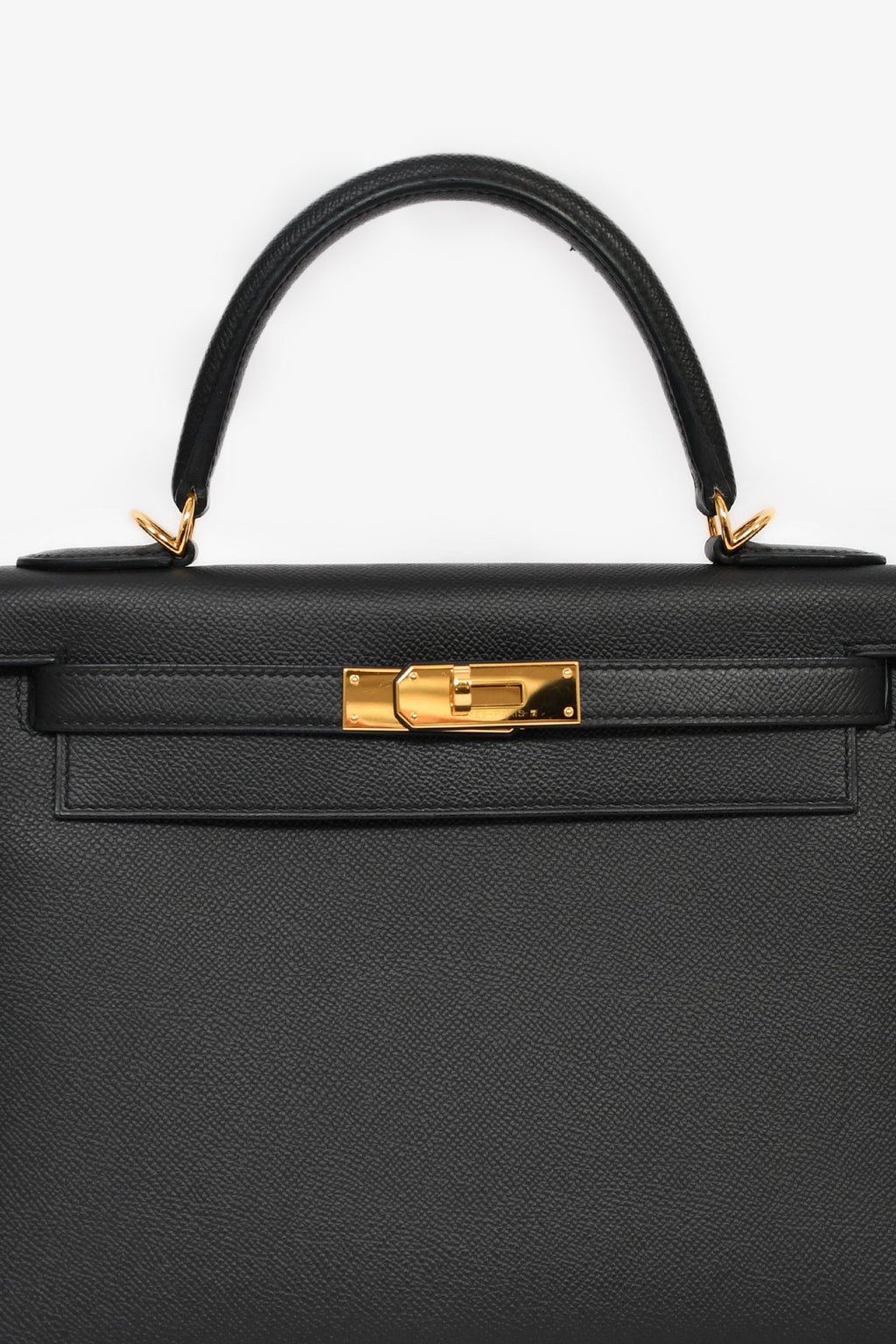 Hermès 2018 Black Epsom Leather Kelly 28 with Strap