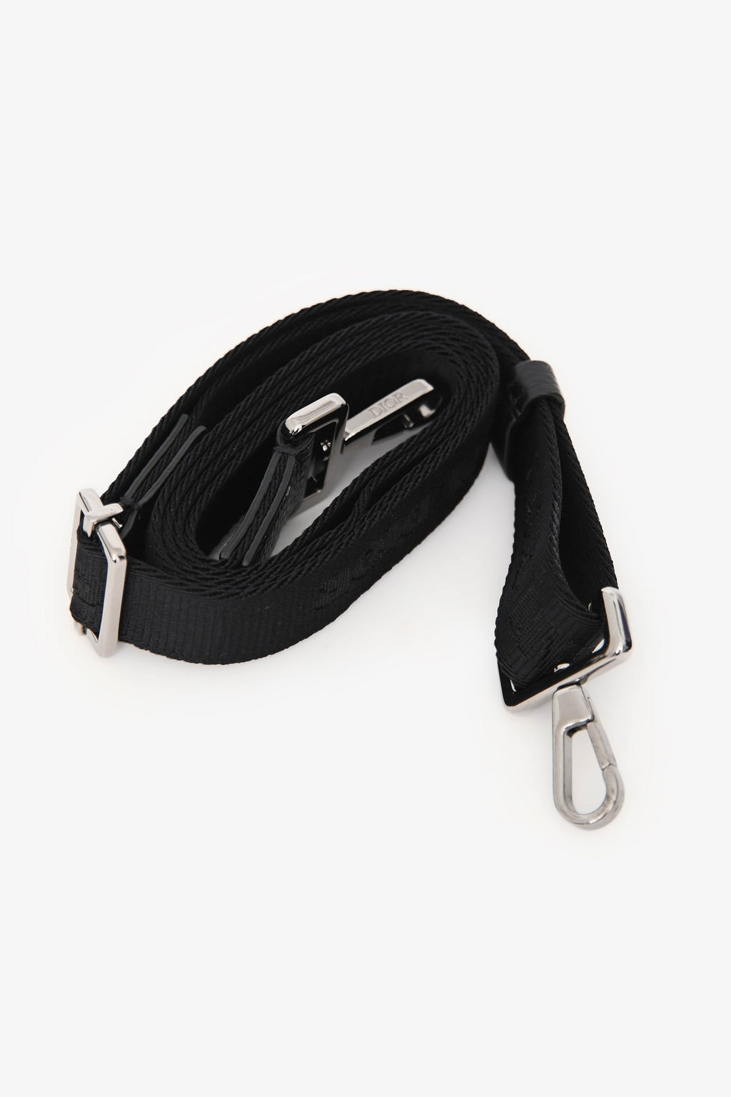Christian Dior 2020 Black/Navy Canvas Oblique Double Zip Camera Bag Mens