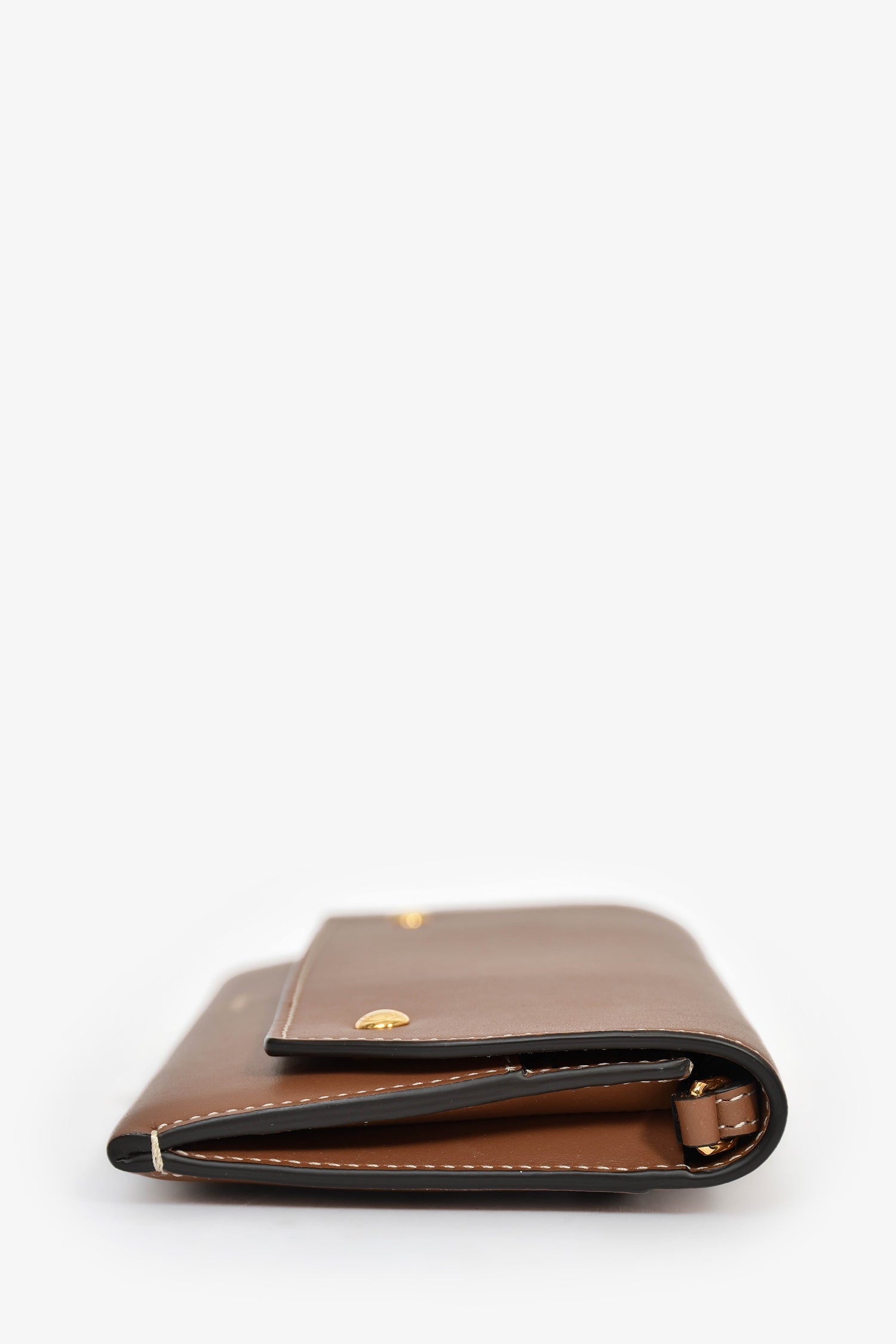 Burberry Brown Leather Logo Wallet Crossbody Bag