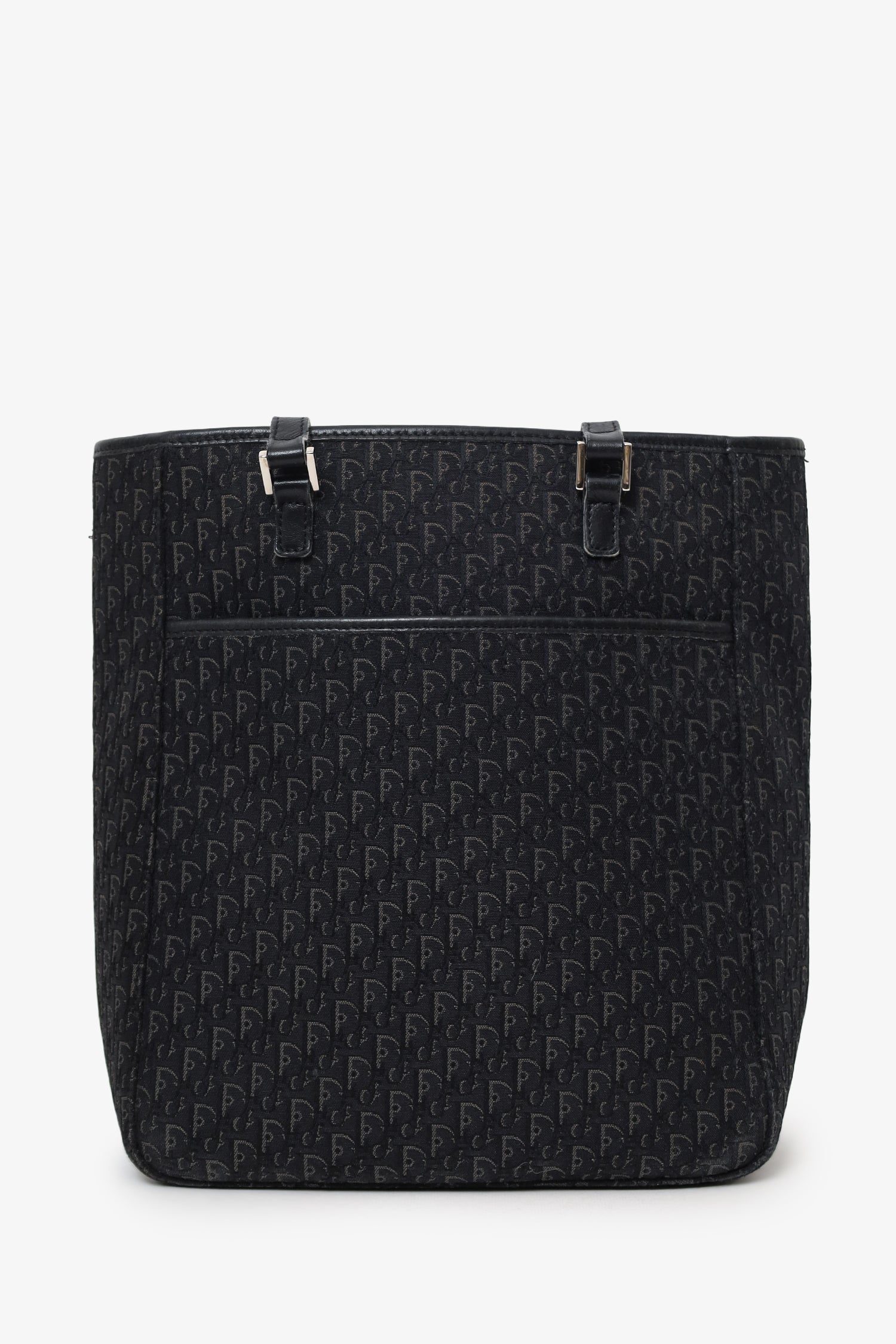 Christian Dior Gery Canvas Oblique 'Diorissimo' Trotter Tote Bag