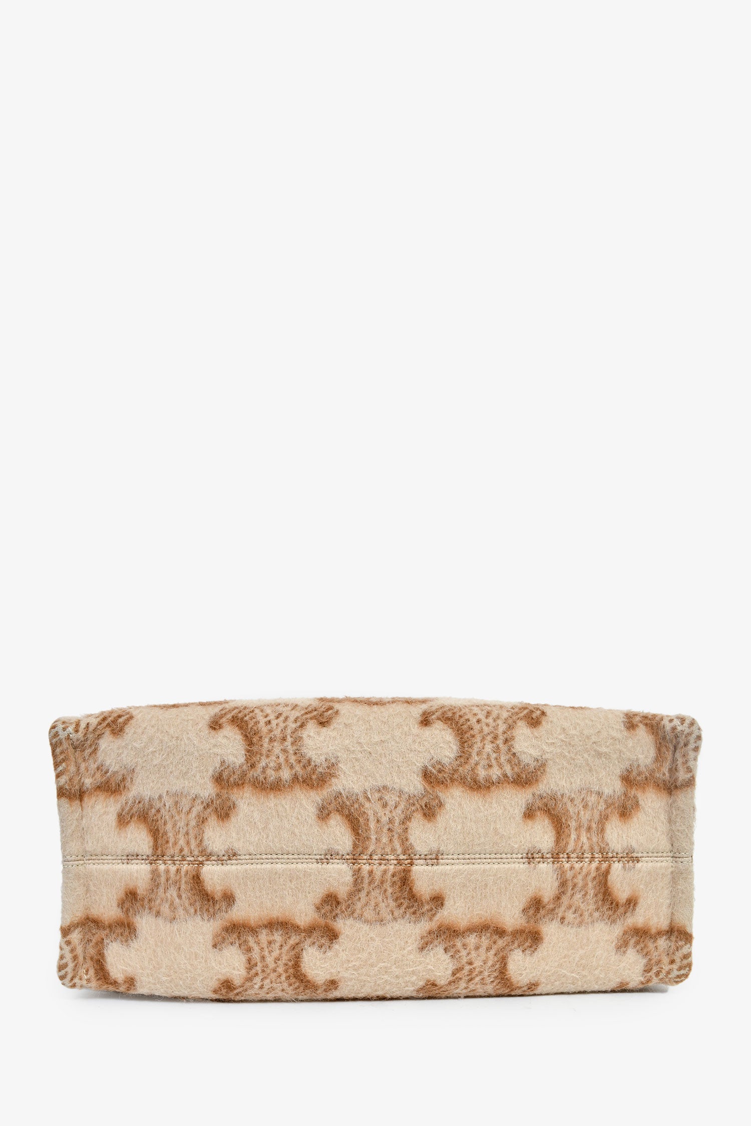 Celine Mohair Triomphe Cabas Thais Tote Bag