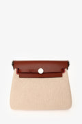 Hermès 2025 Ecru/Rouge Toile H Canvas/Fauve Vache Hunter Mini Herbag 20