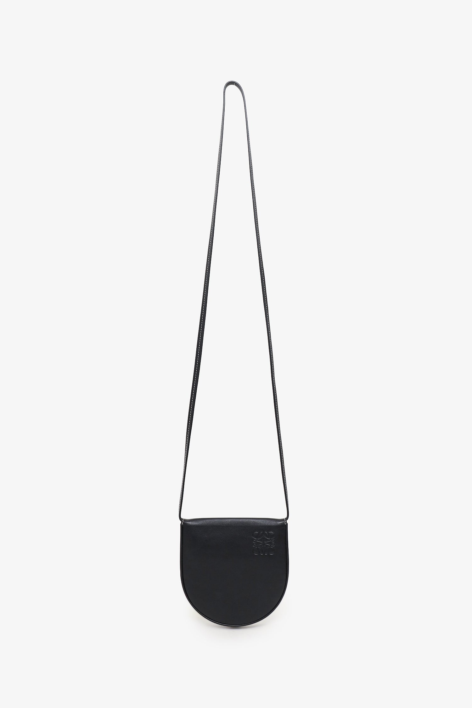 Loewe Black Leather Small Heel Crossbody Bag