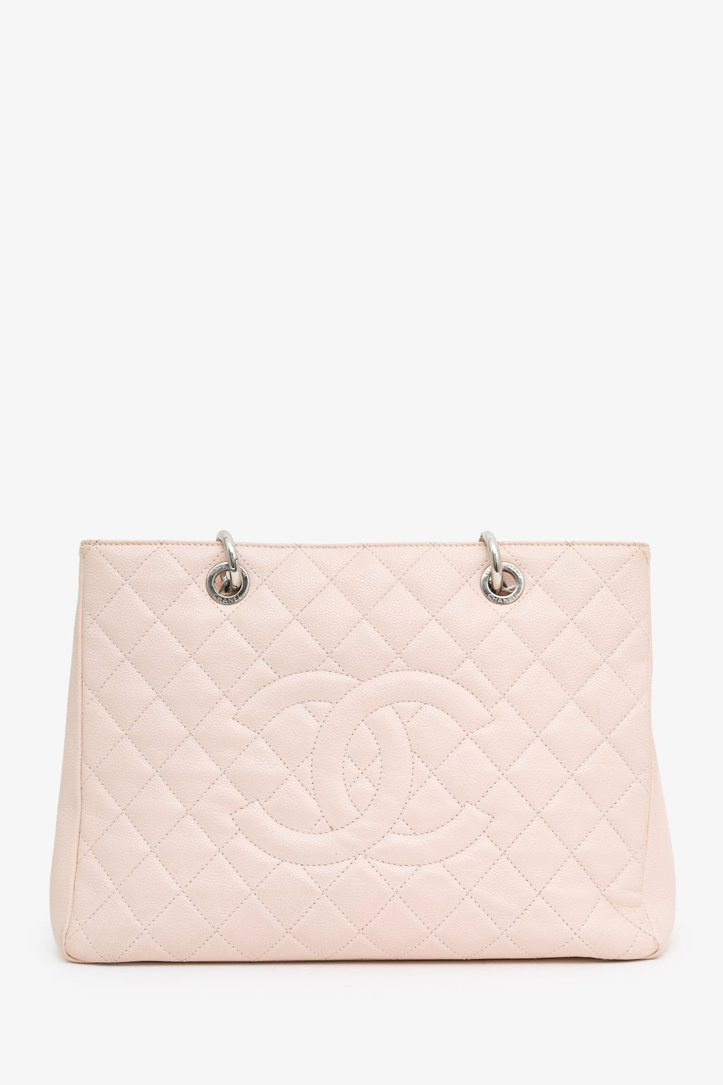Pre-Loved Chanel™ 2012-13 Pink Caviar Leather Grand Shopping Tote