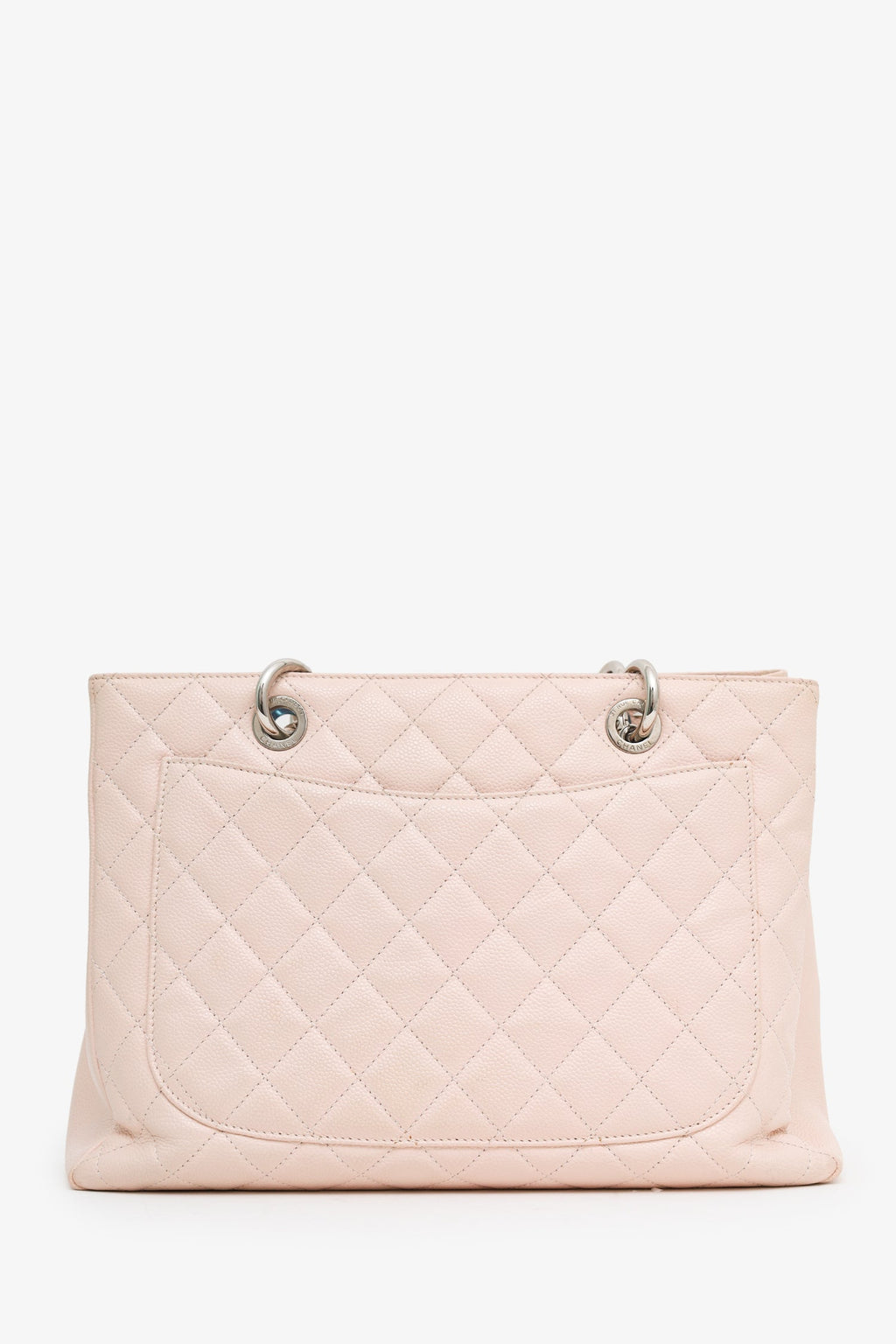 Pre-Loved Chanel™ 2012-13 Pink Caviar Leather Grand Shopping Tote