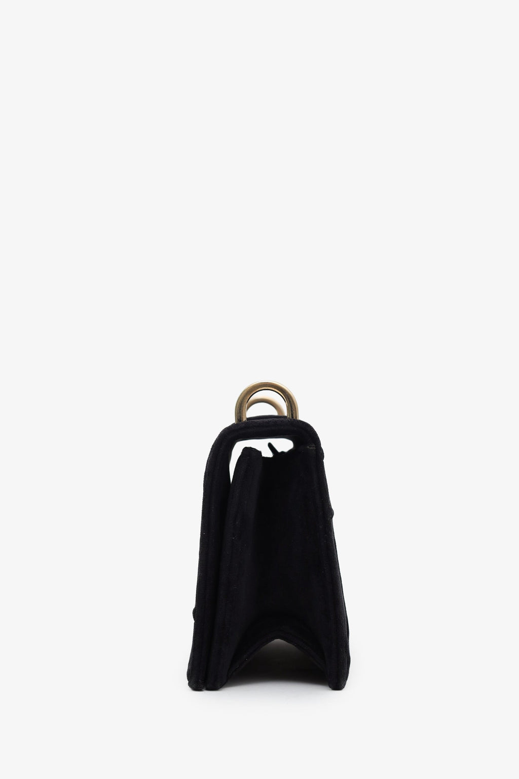 Christian Dior 2019 Black Velvet Small Diorama Shoulder Bag