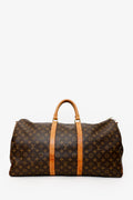 Louis Vuitton 2018 Monogram Canvas/Leather Keepall Bandoulière 55 With Strap