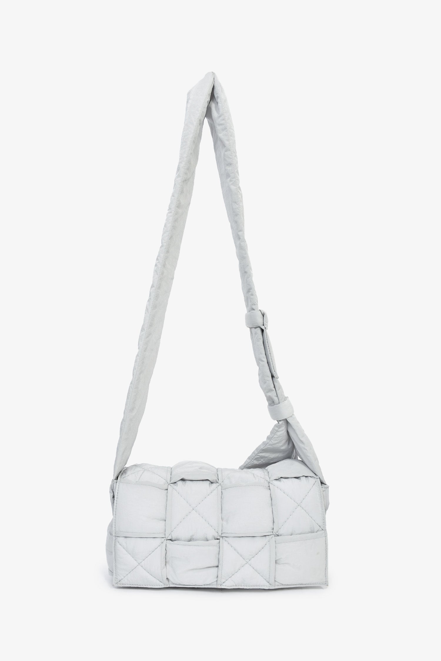 Bottega Veneta Grey Padded Tech Cassette Crossbody Bag