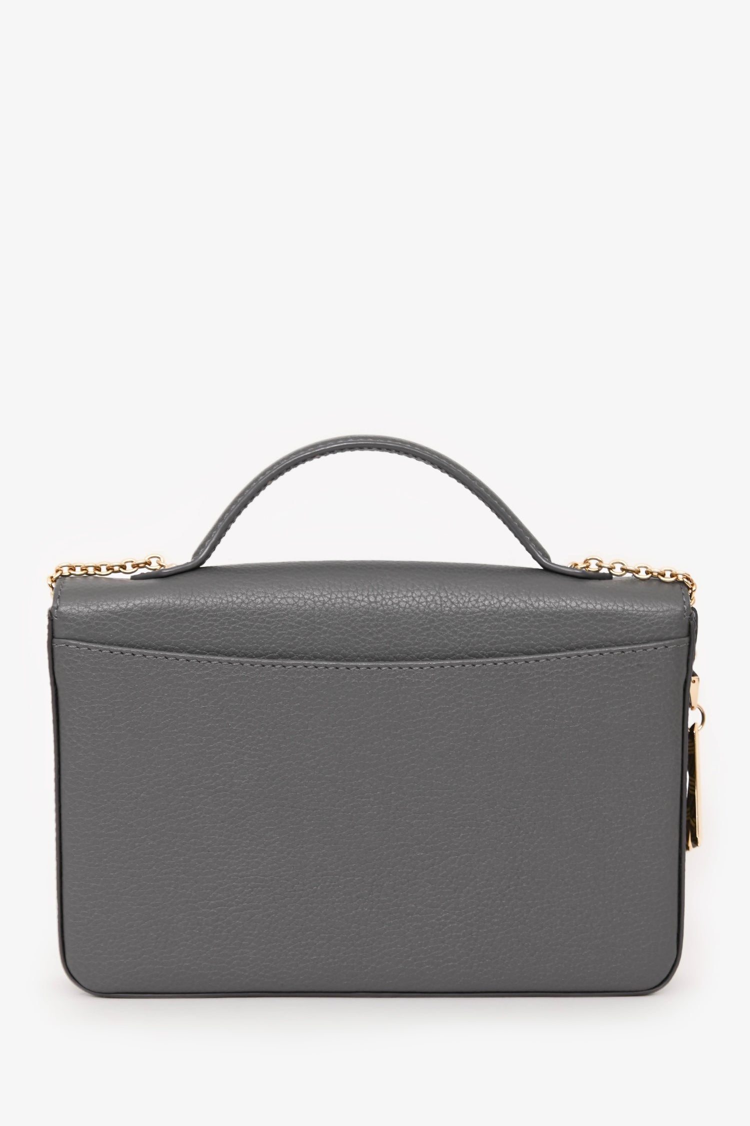 Fauré Le Page Grey Leather Calibre 21 Top Handle with Chain