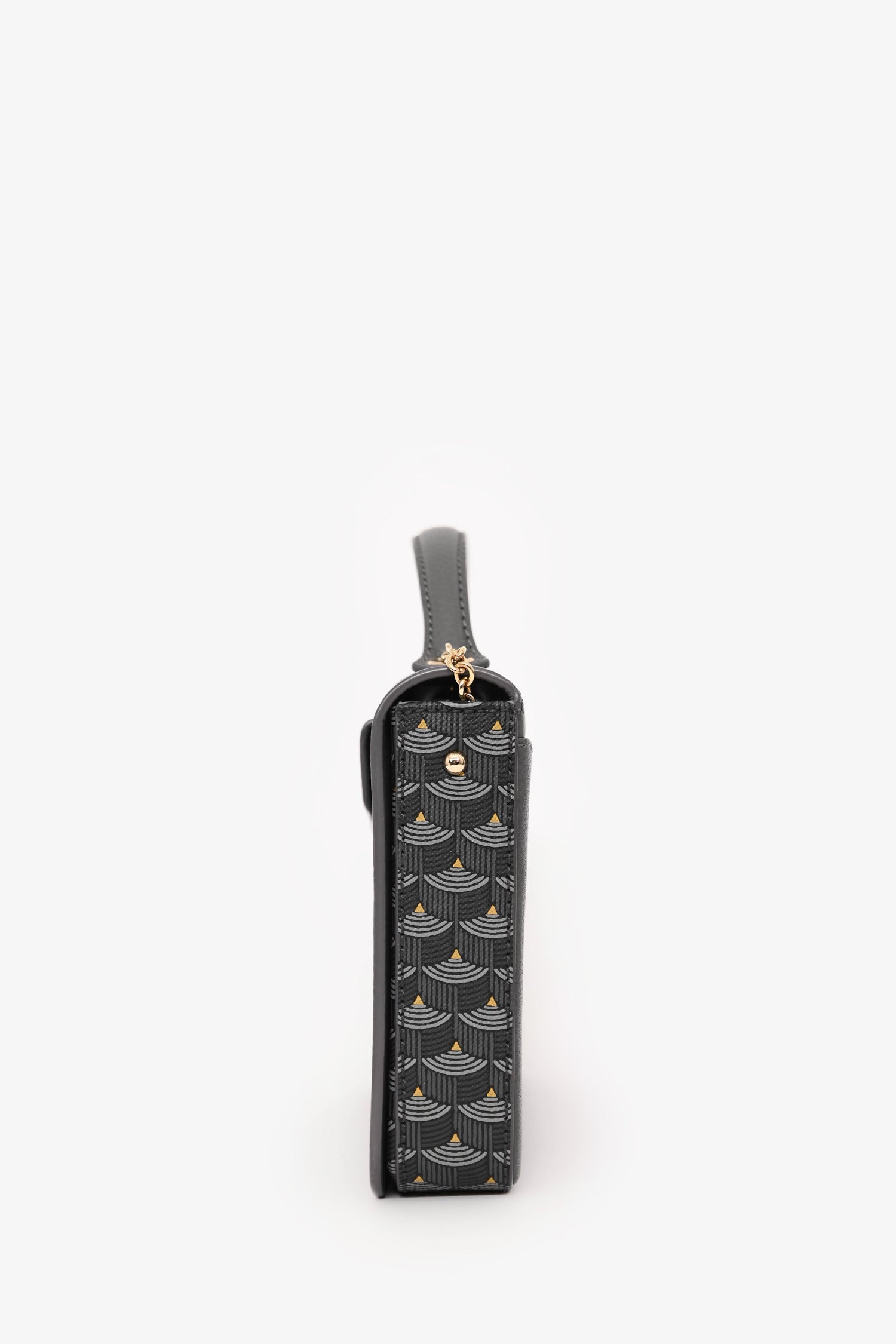 Fauré Le Page Grey Leather Calibre 21 Top Handle with Chain