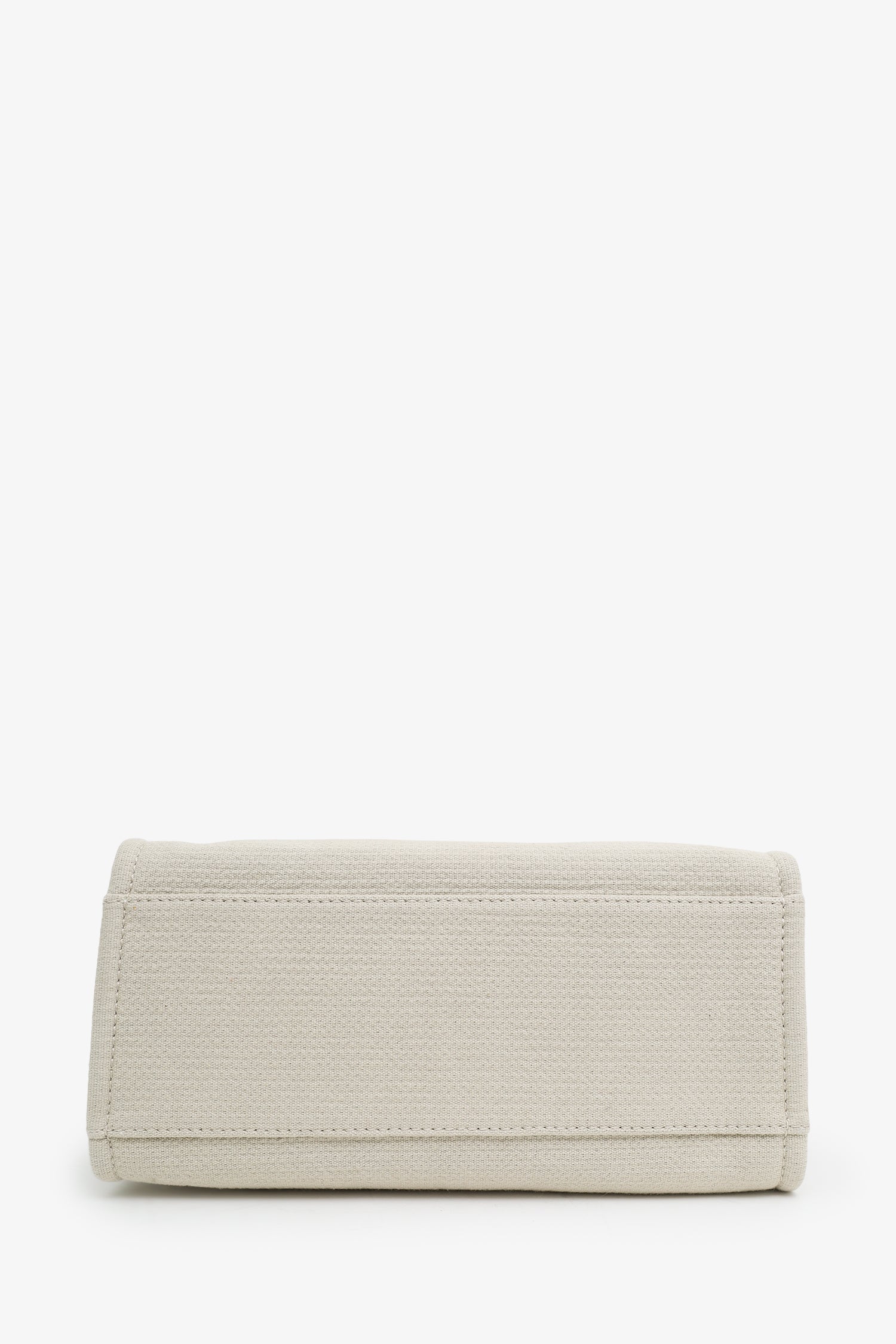 Pre-Loved Chanel™ Beige Canvas Small Deauville Tote With Pouch