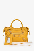 Balenciaga Yellow Leather 'Le City Bag' Mini Top Handle Bag