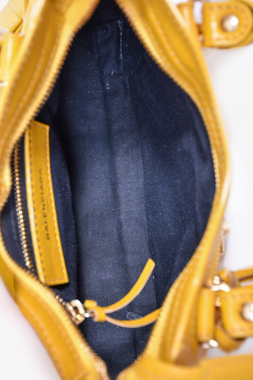 Balenciaga Yellow Leather 'Le City Bag' Mini Top Handle Bag