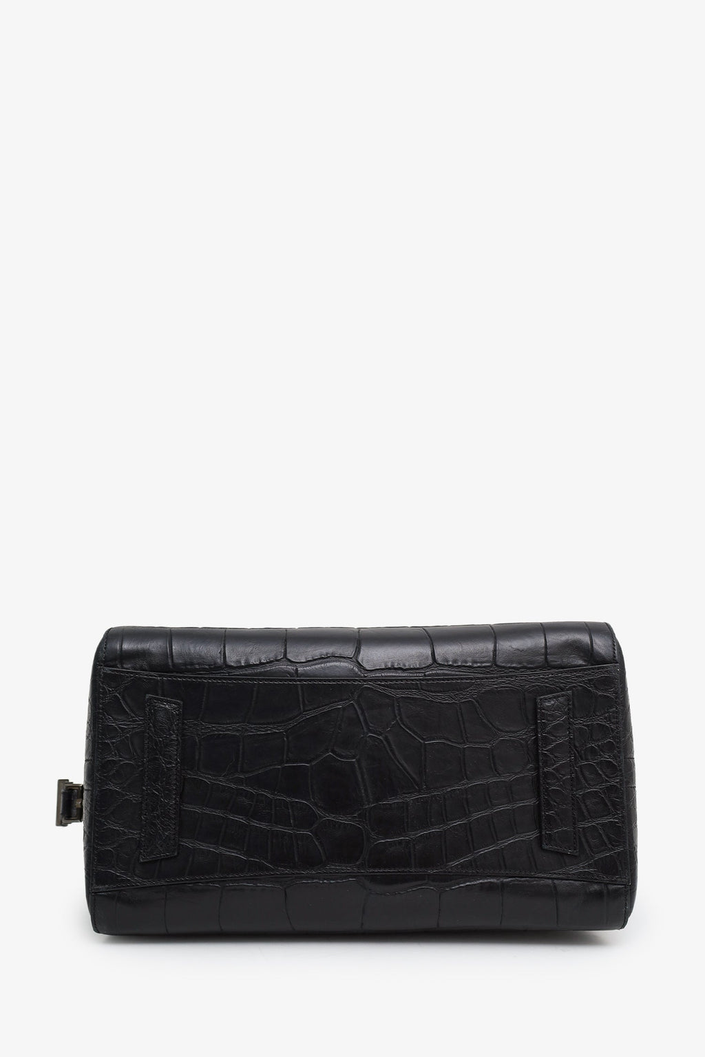 Givenchy Black Embossed Medium Antigona Top Handle Bag With Strap
