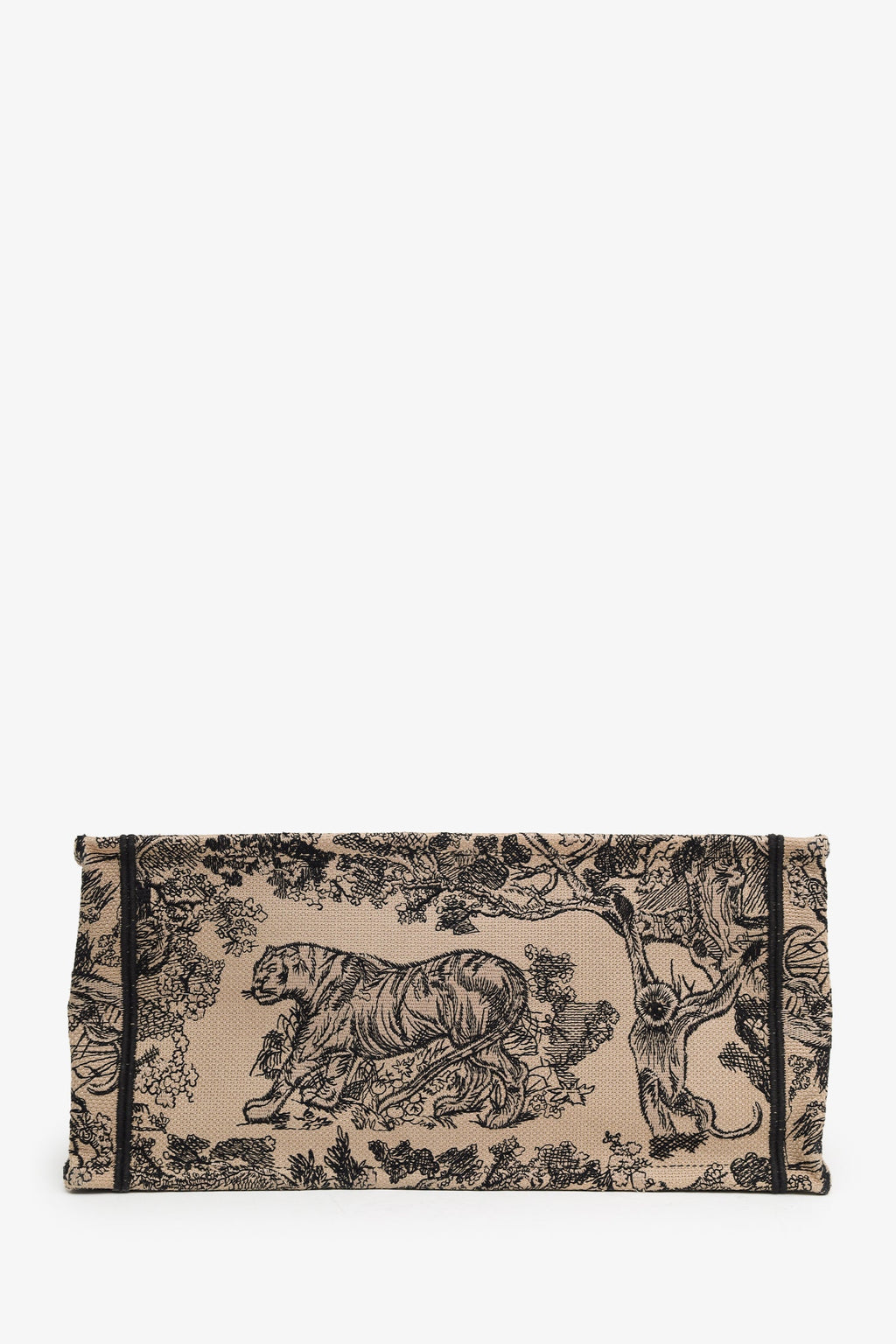 Christian Dior 2022 Beige/Black Canvas Toile de Jouy Medium Book Tote