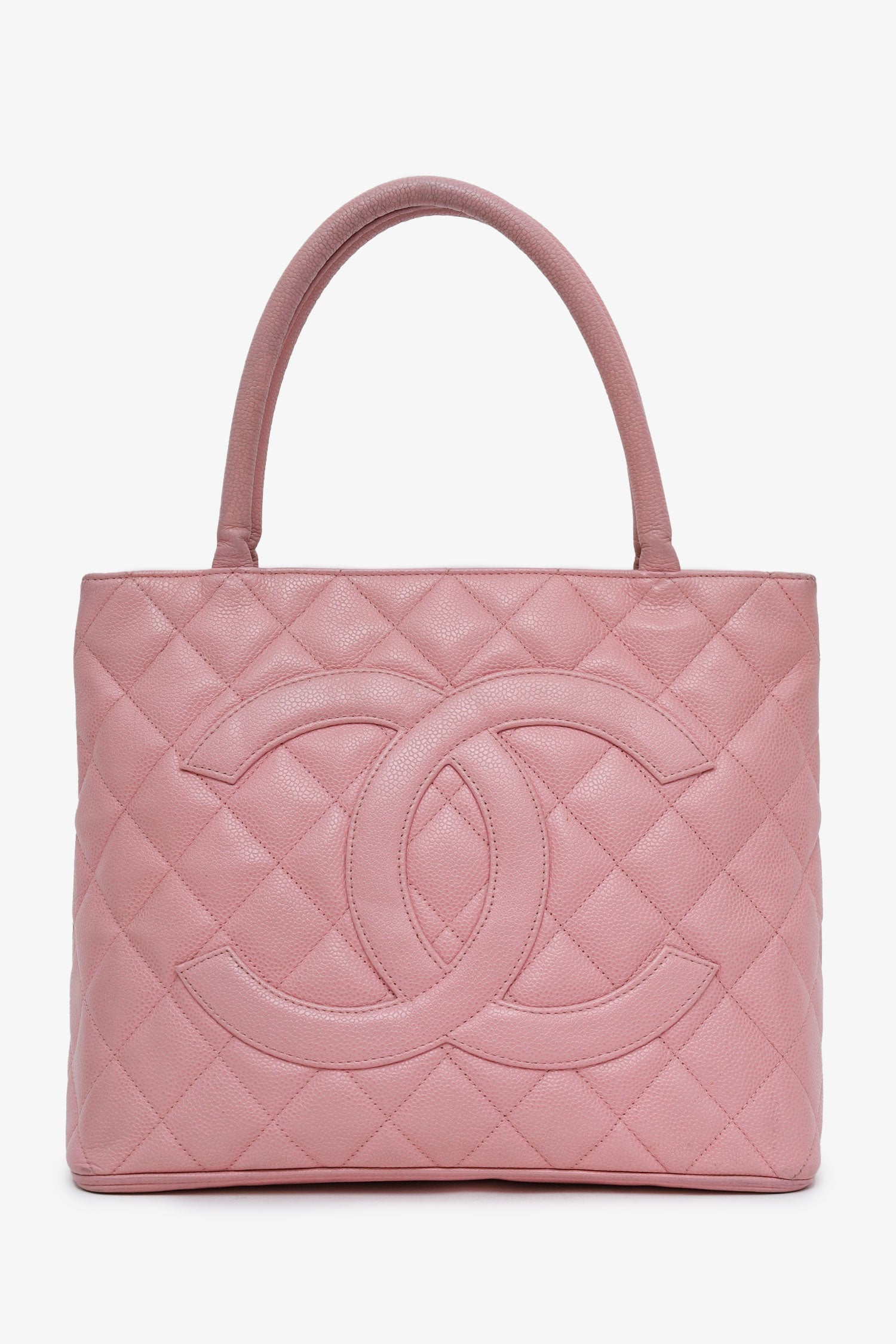Pre-Loved Chanel™ 2004-05 Pink Caviar Medallion Tote
