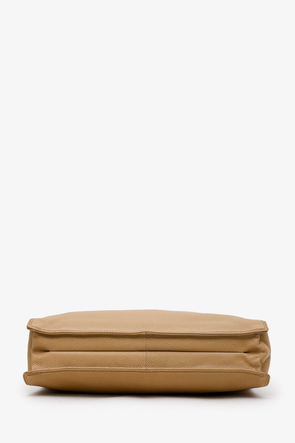 Pre-Loved Chanel™ Beige Caviar Leather Wooden Top Handle Bag