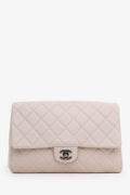 Pre-Loved Chanel™ Pink Quilted Lambskin Clutch on Chain