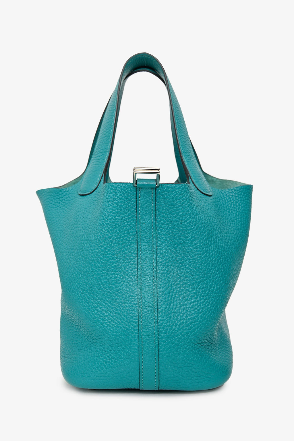 Hermès 2016 Turquoise Clemence Leather Picotin 18 With Keys & Lock