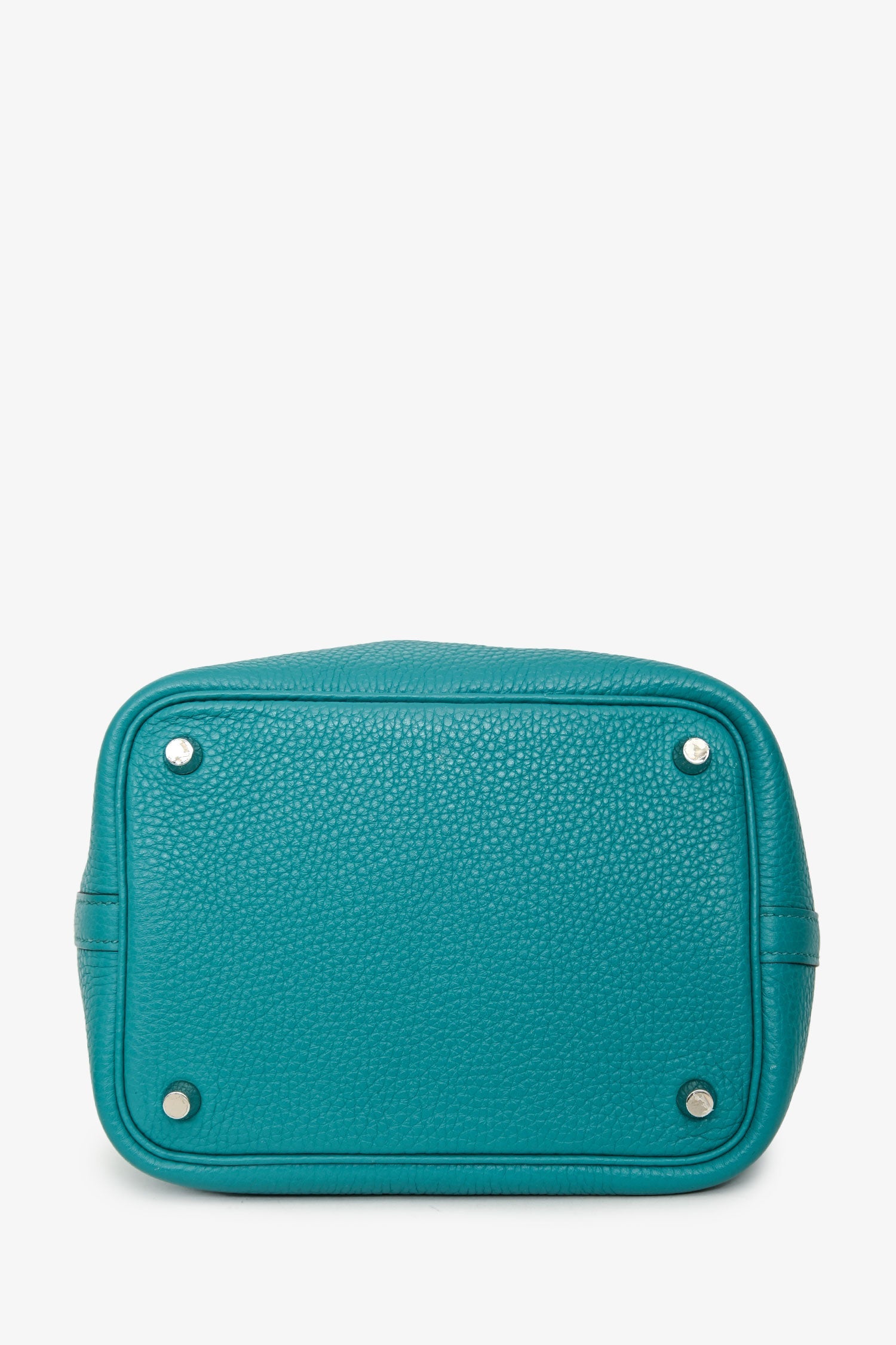 Hermès 2016 Turquoise Clemence Leather Picotin 18 With Keys & Lock
