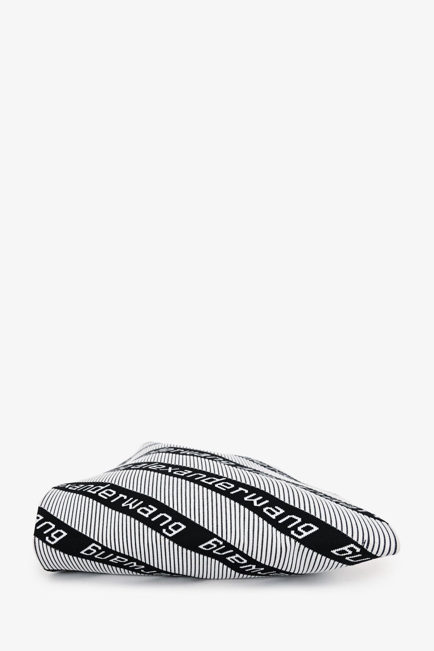 Alexander Wang White/Black Knit Jacquard Monogram Tote