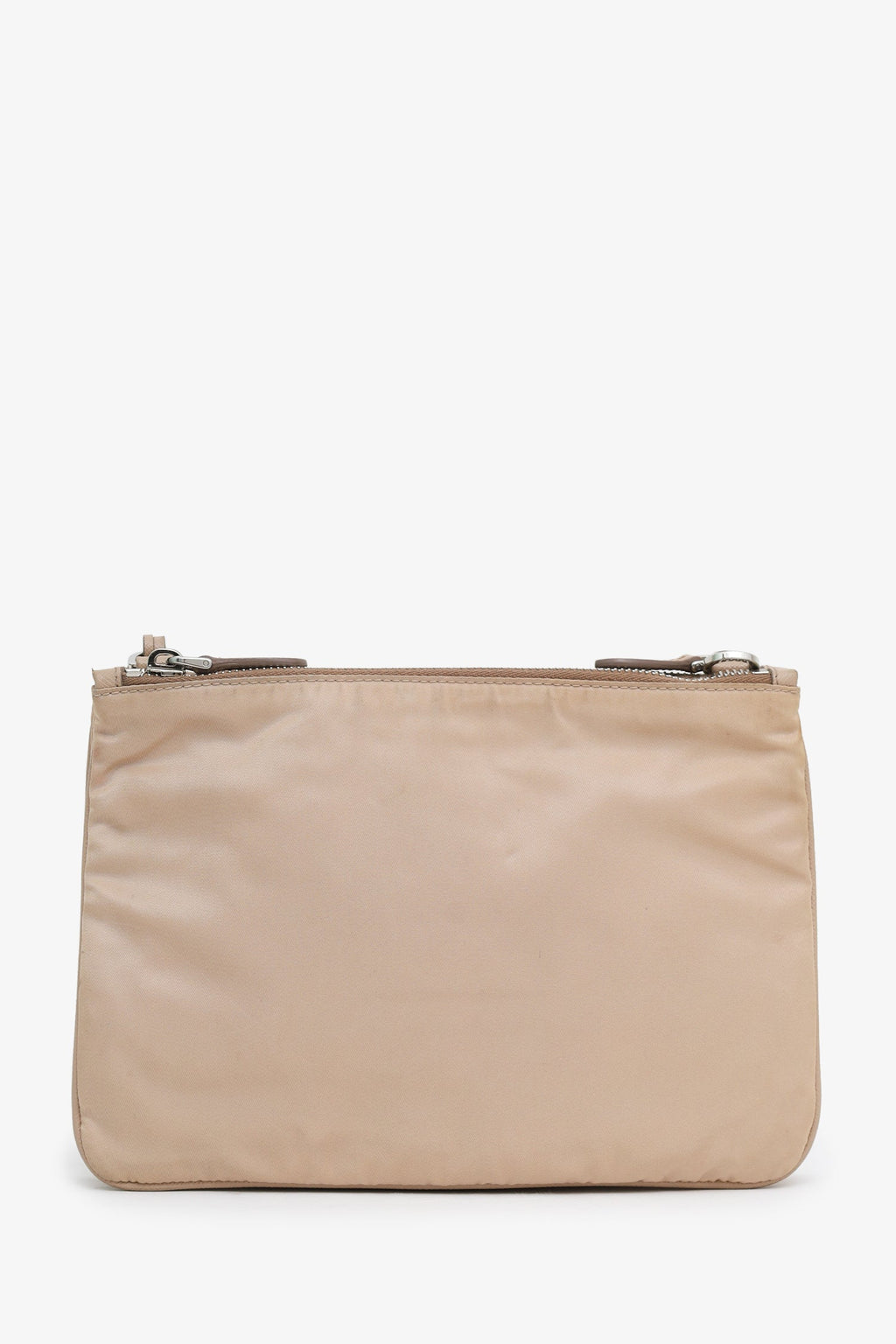 Prada Beige Re-Nylon Saffiano Re-Edition 2000 Double Zip Crossbody Bag