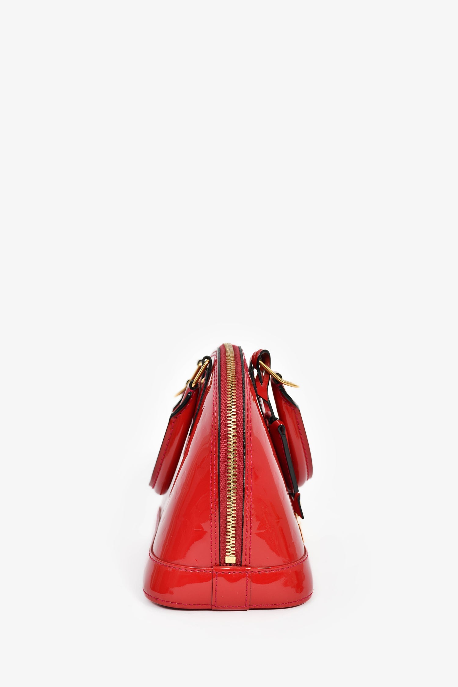 Louis Vuitton 2014 Cherry Red Vernis Leather Alma BB