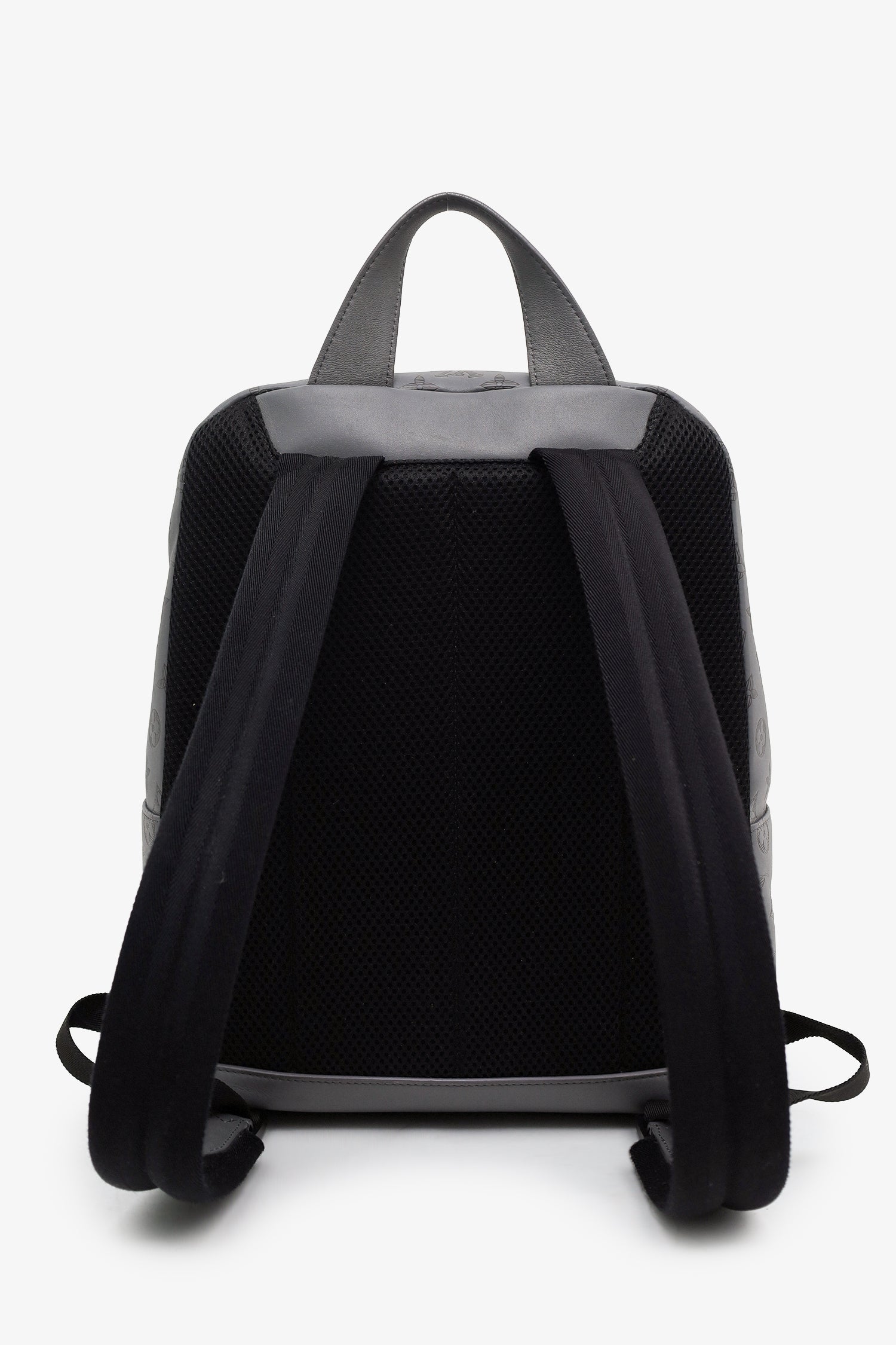 Louis Vuitton Grey Calfskin Monogram Shadow Racer Backpack