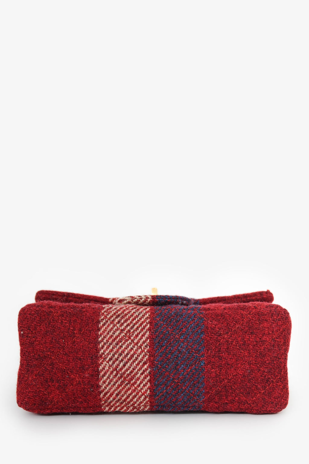 Pre-Loved Chanel™ 2015-16 Red Tweed Patterned 2.55 224 Double Flap Bag