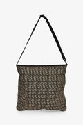 Fendi Brown Zucchino Canvas Large One Shoulder Bag