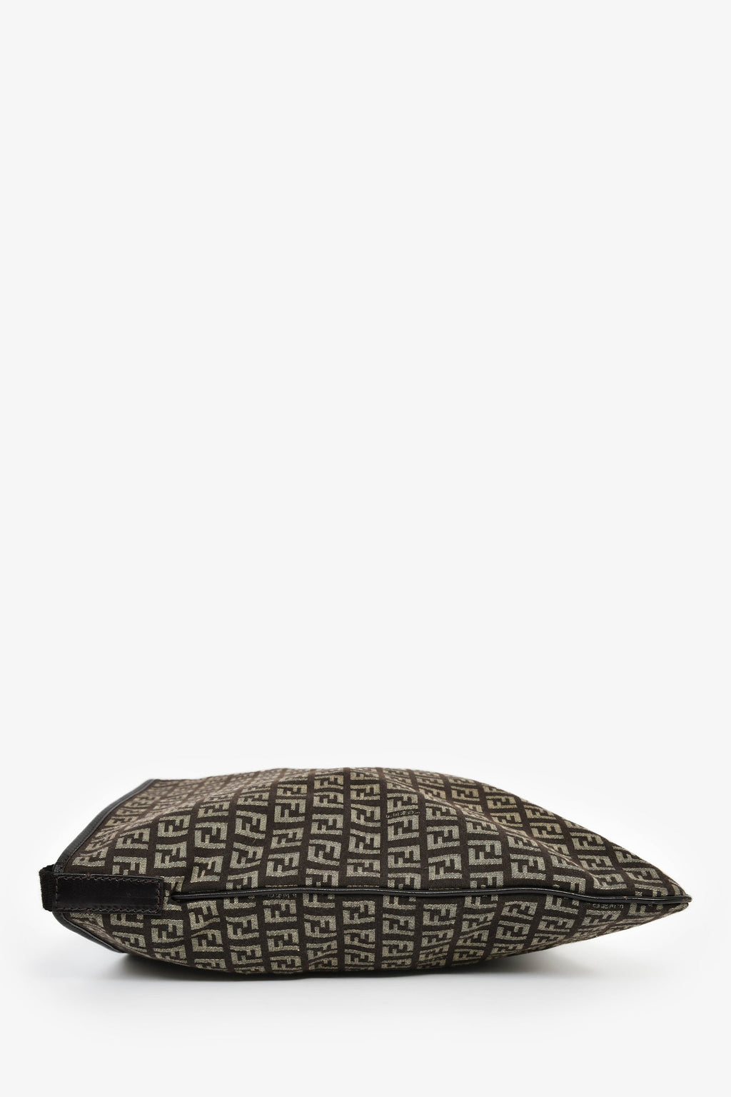 Fendi Brown Zucchino Canvas Large One Shoulder Bag