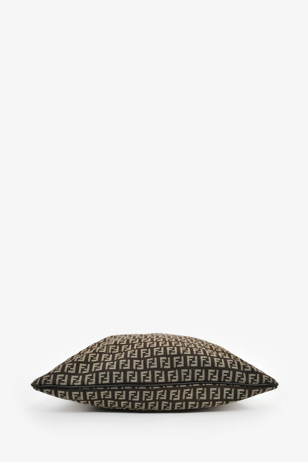 Fendi Brown Zucchino Canvas Large One Shoulder Bag