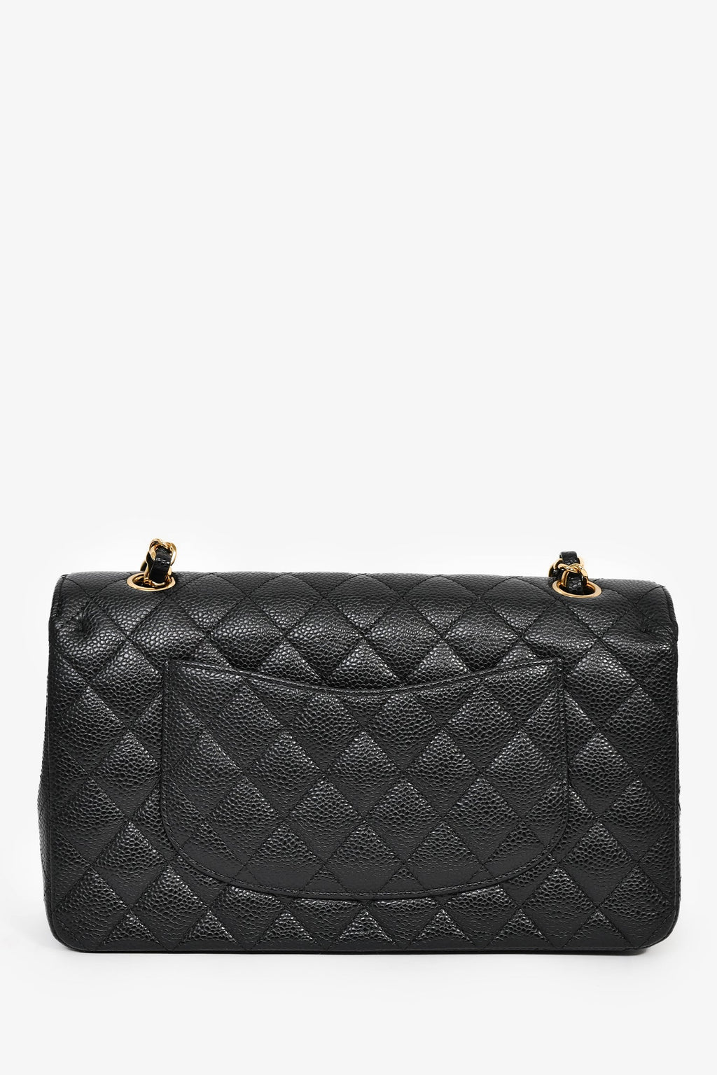 Pre-Loved Chanel™ 2012 Black Quilted Caviar Leather Medium Classic Double Flap