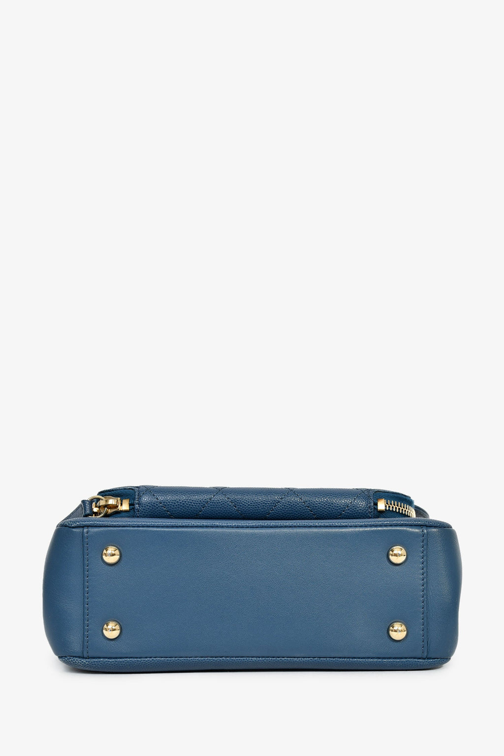 Pre-Loved Chanel™ 2018 Blue Caviar Leather Business Affinity Top Handle Bag