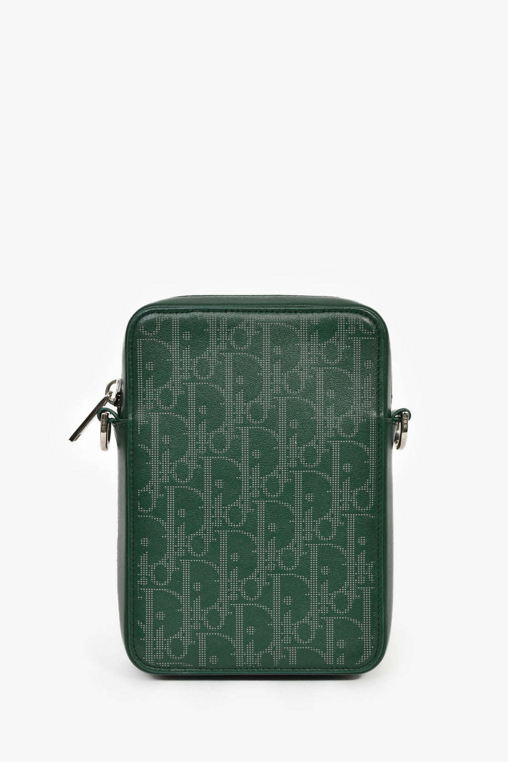 Christian Dior 2021 Green Oblique Leather Men's World Tour Crossbody Bag