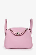 Hermès 2022 Mauve Sylvestre Clemence Leather Mini Lindy