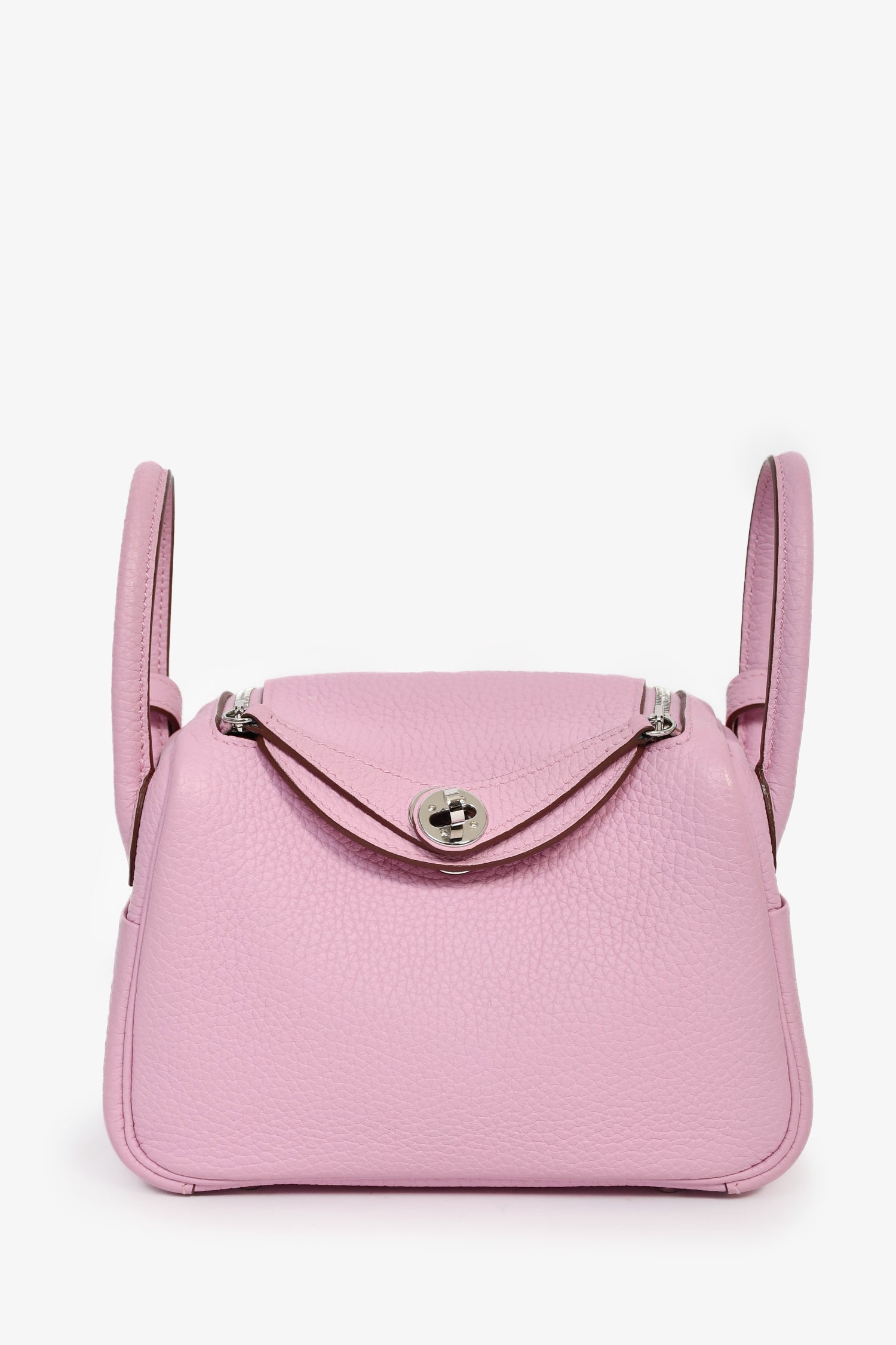 Hermès 2022 Mauve Sylvestre Clemence Leather Mini Lindy