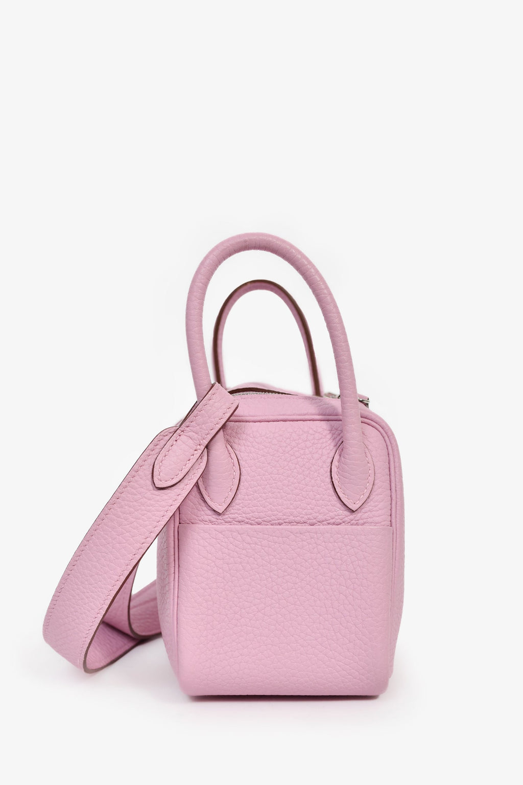 Hermès 2022 Mauve Sylvestre Clemence Leather Mini Lindy